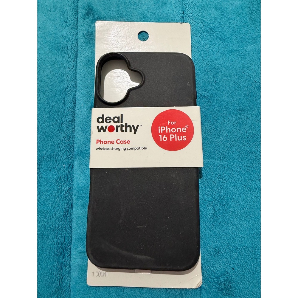 dealworthy Black iPhone 16 Plus Phone Case Wireless Charging Compatible NWT